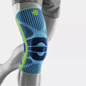 Бандаж для підтримки та м'язової стабілізації коліна Sports Knee Support, Bauerfeind (Німеччина), Цвет: голубий, Размер: L 