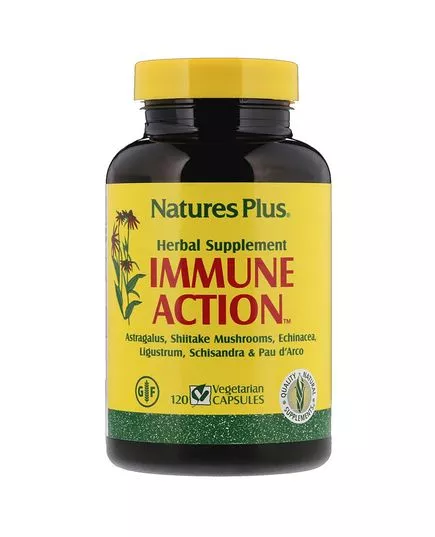 Иммуностимулирующий комплекс, Immune Action, Natures Plus, 120 растительных капсул 