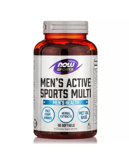 Мужские Мультивитамины для активных видов спорта, Men's Active Sports Multi, Now Foods, 90 гелевых капсул 