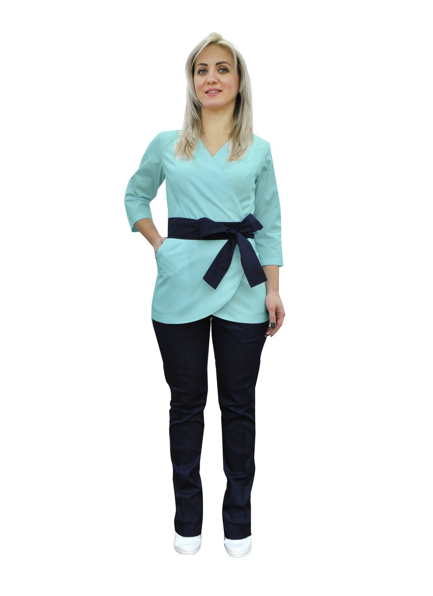 

Медицинский костюм Токио мятный/т.синий №633072, Голубой