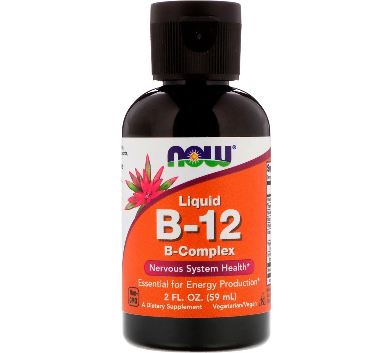 ᐈ Витамин B-12 Жидкий, Liquid B-12, Now Foods, 59 мл — купить в Орто-Лайн