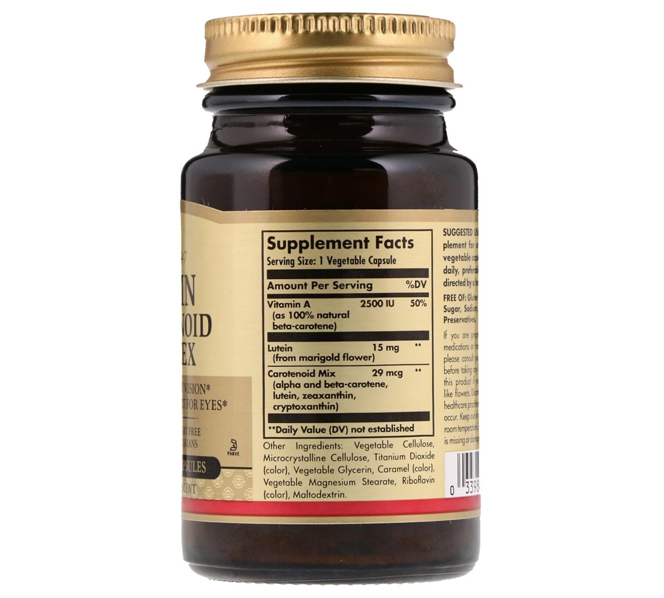 ᐈ Лютеиновый Комплекс Каротиноидов, Lutein Carotenoid Complex, Solgar