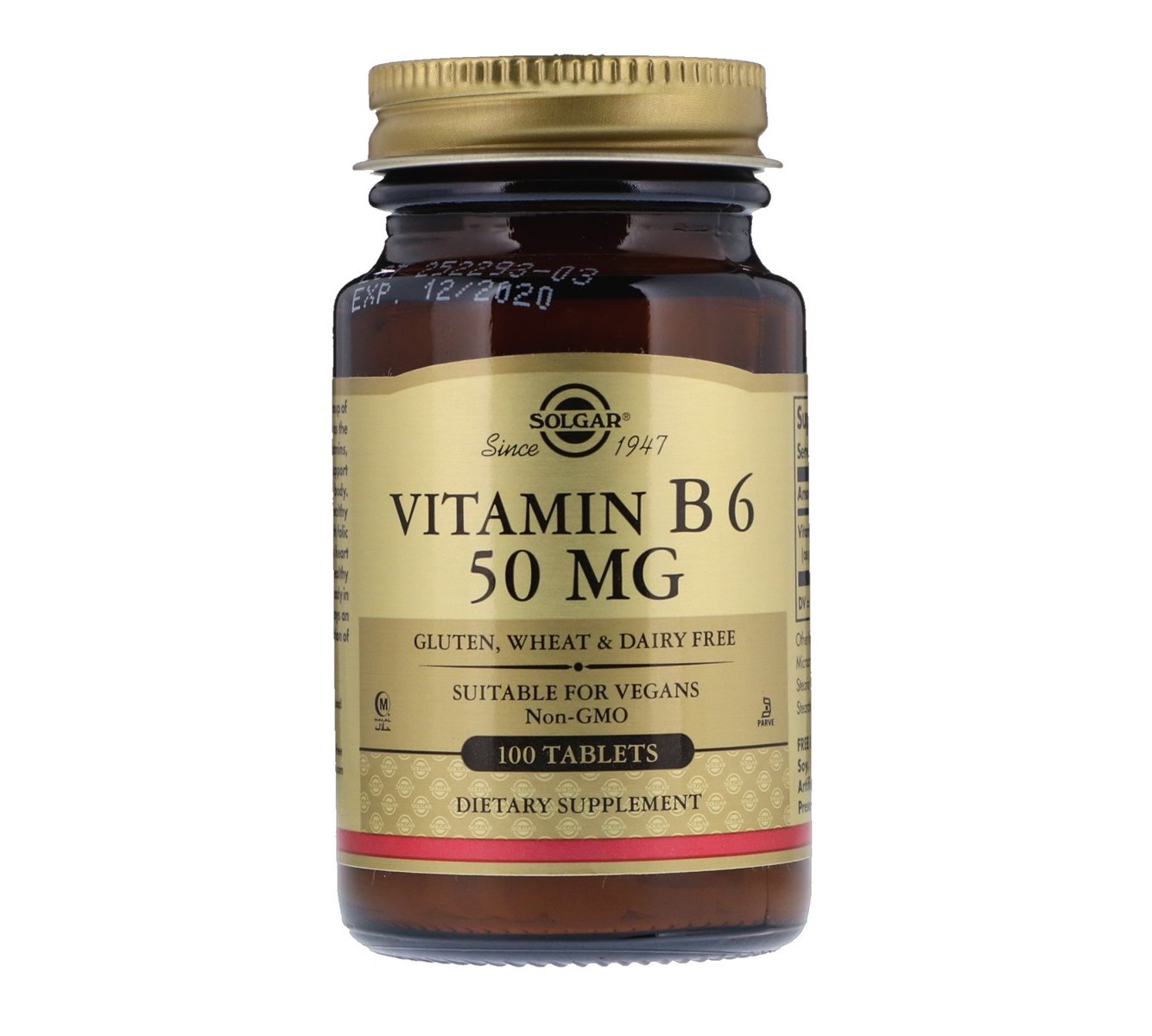 ᐈ Витамин В6, Vitamin B6, Solgar, 50 мг, 100 таблеток — купить в Орто-Лайн