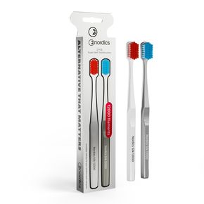 Набір преміальних зубних щіток ordics SILK 12000, Grey/White,(арт.ND.TB.2S) Nordics Болгарія 