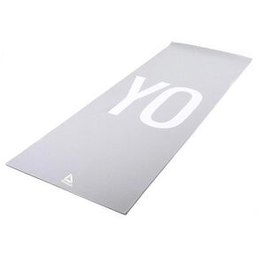 Двосторонній килимок для йоги Reebok Double Sided 4mm Yoga Mat сірий, (арт.RAYG-11030YG), Колір: сірий 