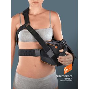 Бандаж на плечевой сустав с абдукционной подушкой Extra-S 30°, правый (арт.ME115) Orthoservice (Швейцария), Цвет: чорний, Размер: S правий 