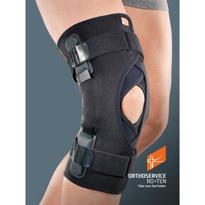 Ортез на коленный сустав с шарнирами GenuFIT 15A (арт.MG1115A) Orthoservice (Швейцария), Цвет: чорний, Размер: XL 
