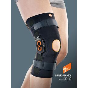 Ортез на коленный сустав  с полицентрическими шарнирами GenuFIT 25 (арт.MG1125) Orthoservice (Швейцария), Цвет: чорний, Размер: L 