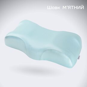 Ортопедична подушка BEAUTY BALANCE (шовк) від зморшок сну та ранкової набряклості, Beauty Balance (Україна) м'ятний 