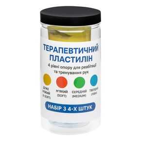 Набор терапевтического пластилина с разным уровнем жесткости, 4 шт. 