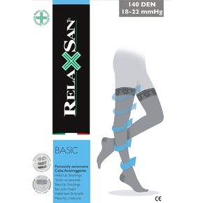 Чулки на резинке 1 класс компрессии (18-22 mmHg) 870, Relaxsan (Италия) 