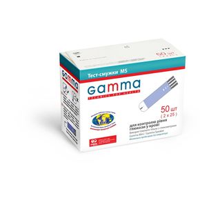 Тест-смужки для контролю рівня глюкози в крові GAMMA MS  (50шт) 