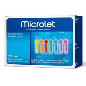 Ланцети (голки) для глюкометра Microlet (200 шт), Contour Plus (Швейцарія) 