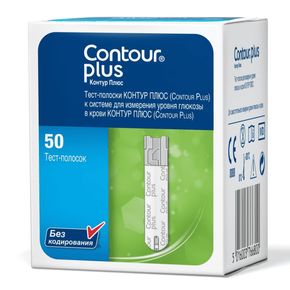 Тест-смужки 50 шт Contour Plus 