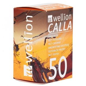 Тест-смужки для тестування рівня глюкози в крові Wellion CALLA, 50 штук 