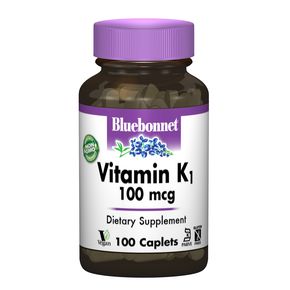 Витамин К1 100мкг, Bluebonnet Nutrition, 100 капсул 