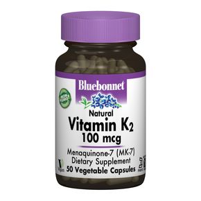 Витамин К2 100мкг, Bluebonnet Nutrition, 50 гелевых капсул 