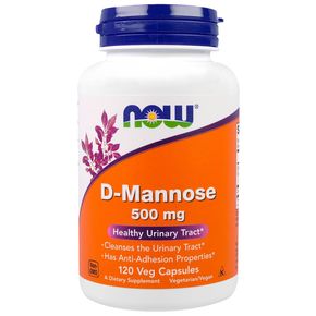 D-Манноза 500мг, Now Foods, 120 гелевых капсул 