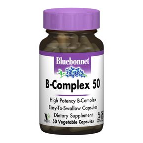 В-Комплекс 50, Bluebonnet Nutrition, 50 гелевых капсул 