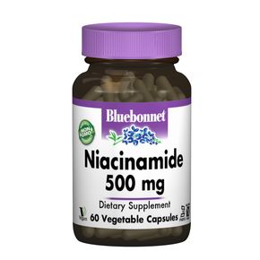 Ниацинамид (B3) 500мг, Bluebonnet Nutrition, 60 гелевых капсул 