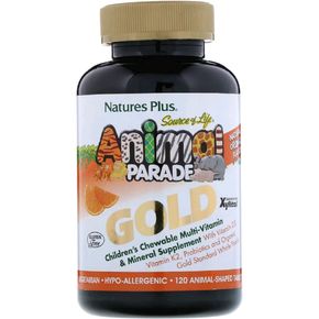 Мультивітаміни для Дітей, Смак Апельсину, Animal Parade Gold, Natures Plus, 120 жувальних таблеток 