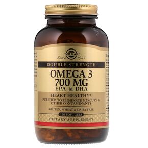 Омега-3, ЕПК та ДГК, Triple Strength, 700 мг, Solgar, 120 желатинових капсул 