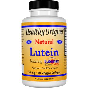 Лютеин 20мг, Healthy Origins, 60 желатиновых капсул 