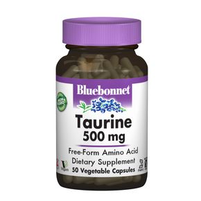Таурин 500мг, Bluebonnet Nutrition, 50 гелевых капсул 