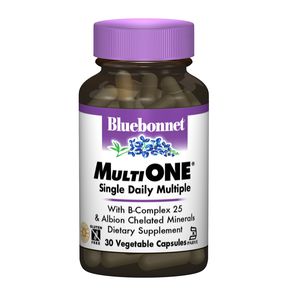 Мультивітаміни із залізом, MultiONE, Bluebonnet Nutrition, 30 гелевих капсул 