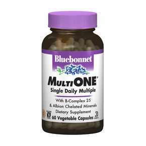 Мультивітаміни із залізом, MultiONE, Bluebonnet Nutrition, 60 гелевих капсул. 