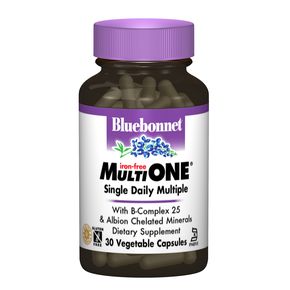 Мультивітаміни без заліза, MultiONE, Bluebonnet Nutrition, 30 гелевих капсул 