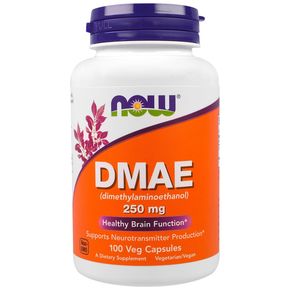 DMAE (диметиламиноэтанол) 250мг, Now Foods, 100 гелевых капсул 