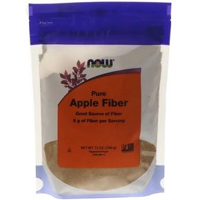 Чистий яблучна клітковина, Pure Apple Fiber, Now Foods, Порошок, 340 гр 