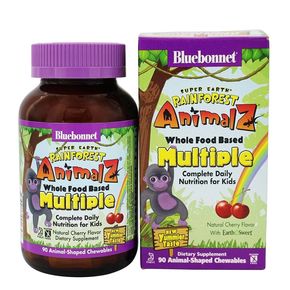 Мультивітаміни для Дітей, Смак Вишні, Rainforest Animalz, Bluebonnet Nutrition, 90 жувальних конфет 