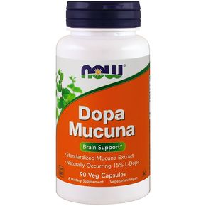 Мукуна Жгучая, Dopa Mucuna, Now Foods, 90 капсул 