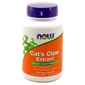 Экстракт Кошачьего Когтя, Now Foods, 120 гелевых капсул 