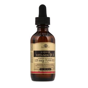 Вітамін D3 Liquid Vitamin D3 Solgar 5000 Ме 59 мл. (Апельсиновий смак) 