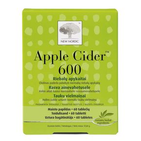 Засіб для схуднення і поліпшення обміну речовин Apple Cider ™ 600, 60 таблеток, New Nordic (Швеція) 