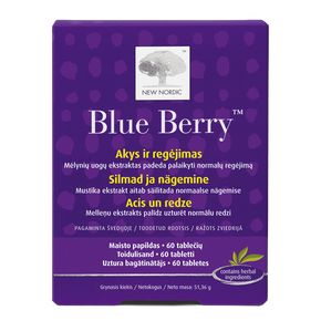 Засіб для поліпшення зору Blue Berry ™, 60 таблеток, New Nordic (Швеція) 