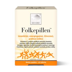 Фолкепіллен для імунної системи Folkepillen ™, 60 таблеток, New Nordic (Швеція) 
