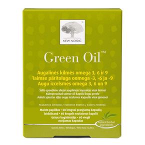 Капсули  рослинного походження Green Oil™, 60 капсул, New Nordic (Швеція) 