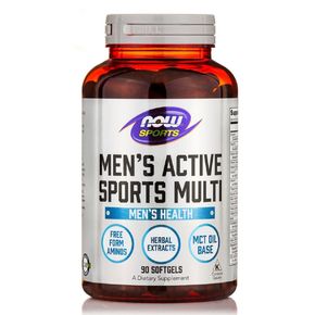 Мужские Мультивитамины для активных видов спорта, Men's Active Sports Multi, Now Foods, 90 гелевых капсул 