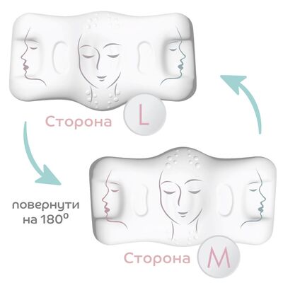 Ортопедическая подушка BEAUTY BALANCE (шелк) от морщин сна и утренней отечности, Beauty Balance (Украина) мятный фото 12