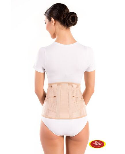 Корсет стабілізуючий попереково-крижовий Pani Teresa (PT 0236_beige), 26 см (подвійна стяжка), Колір: бежевий, Розмір: L фото 2