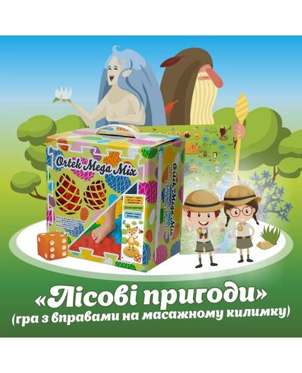 Масажний килимок Мега МІКС Пазли 14 елементів з грою «Лісові пригоди» (арт. 10451), Ortek фото 2