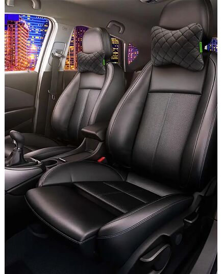 Автомобильный подголовник из экокожи черный, AMF 003-1, Elite Decor Украина фото 7