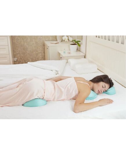 Ортопедична подушка Roller Pillow валик під живіт (наволочка тенсел), Beauty Balance (Україна) шампань фото 7