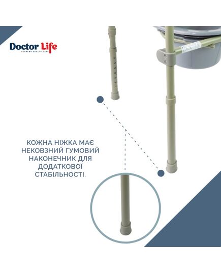 Стілець туалетний складаний сталевий, 12627, Doctor Life фото 6
