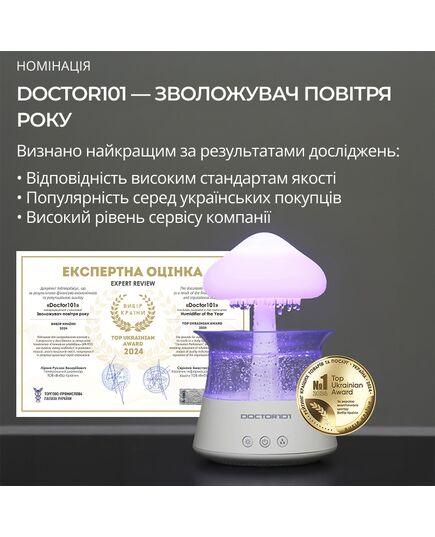 Увлажнитель воздуха ультразвуковой Rainfall, с подсветкой, CH06, Doctor-101 фото 2
