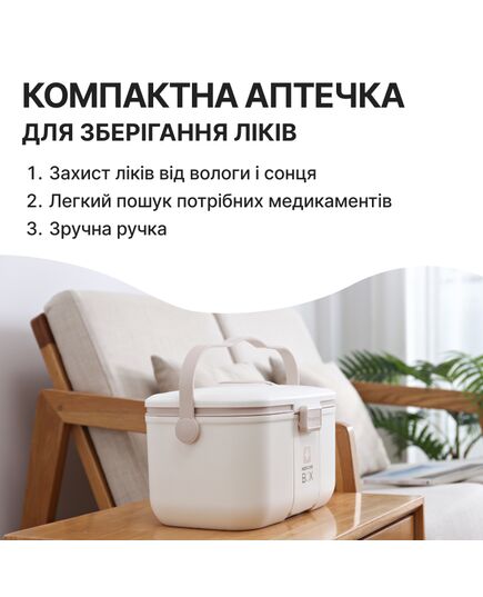 Переносная вместительная аптечка-органайзер для лекарств с отсеком для таблеток, JA-1348, Doctor-101 фото 4
